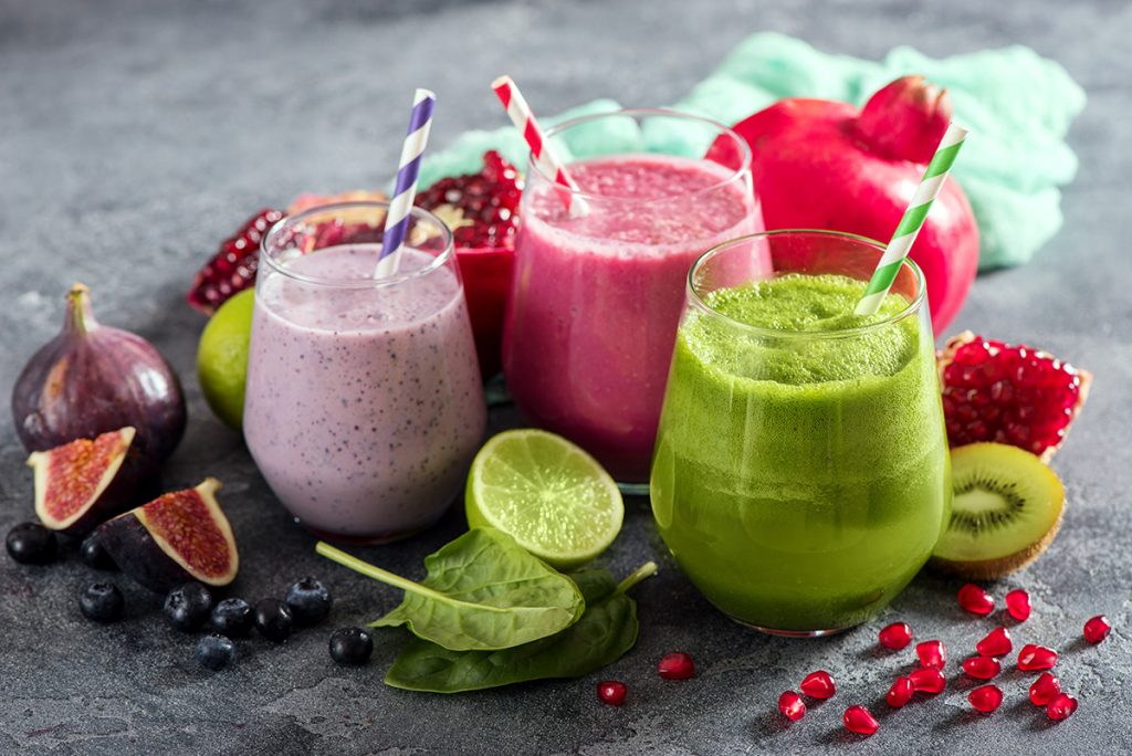 Blending creates juices or "smoothies" that are thicker with more pulp and fibre